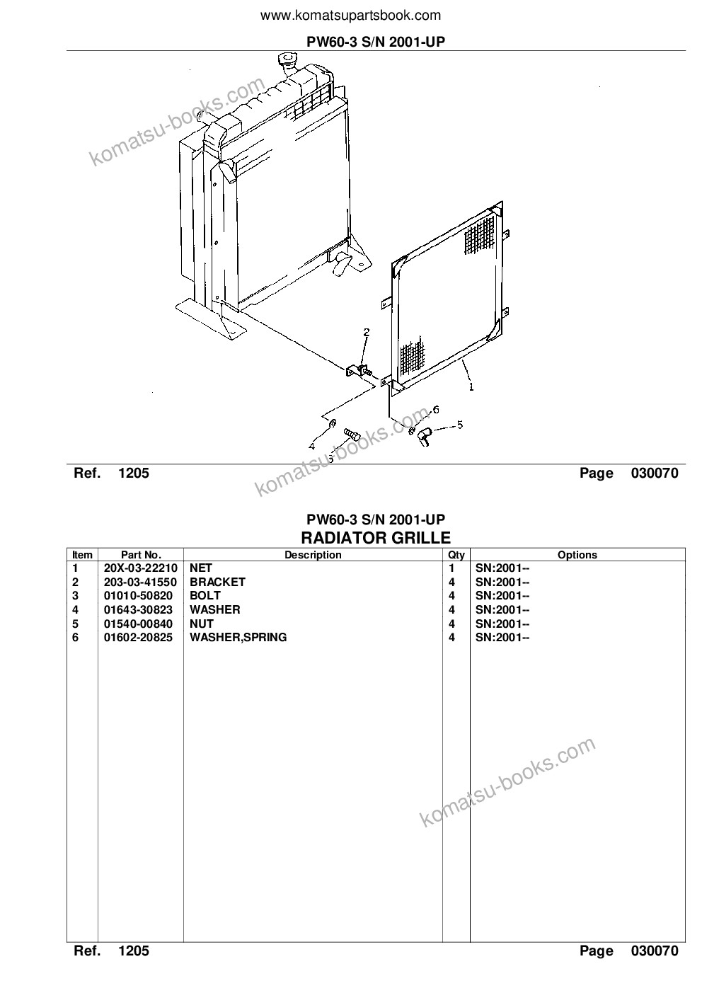Komatsu PW60-3 S/N 2001-UP Parts catalog cover Page 9 Komatsu PW60-3 S/N 2001-UP Parts catalog cover Page 9