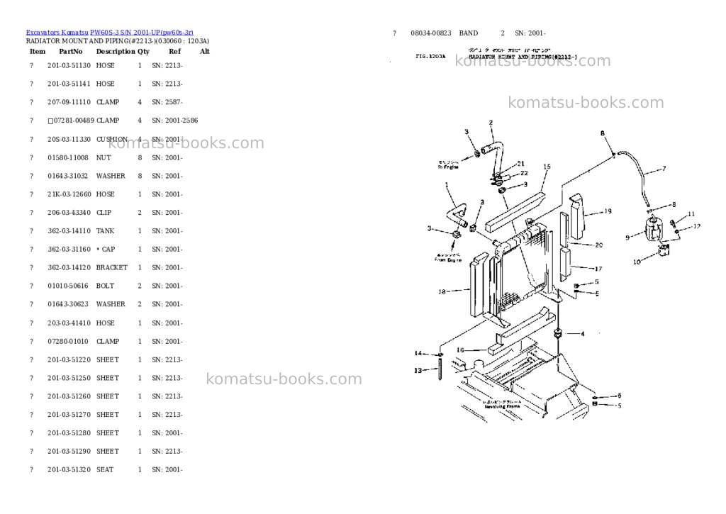 Komatsu pw60s-3 s/n 2001-up Parts catalog cover Page 5 Komatsu pw60s-3 s/n 2001-up Parts catalog cover Page 5