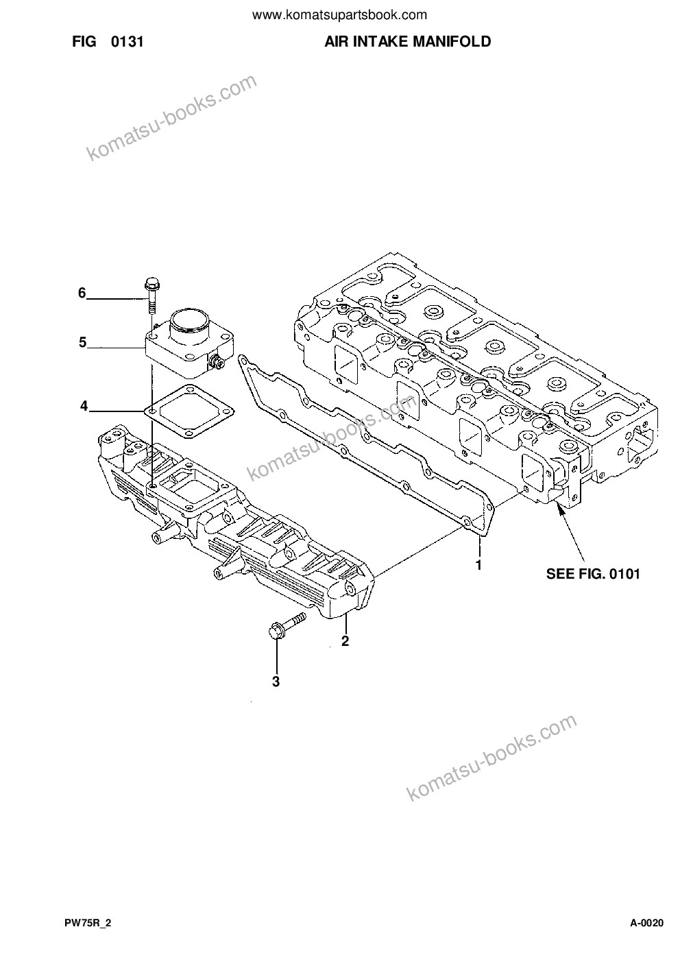 Komatsu pw75r-2 s/n 22e0200001-up Parts catalog cover Page 5