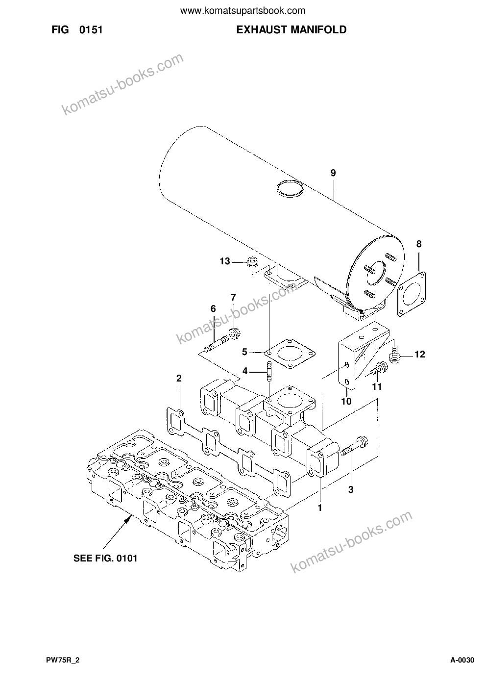 Komatsu pw75r-2 s/n 22e0200001-up Parts catalog cover Page 7