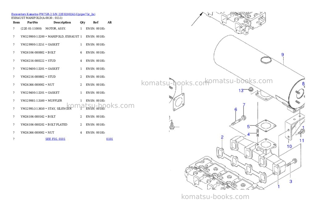 Komatsu pw75r-2 s/n 22e0200243-up Parts catalog cover Page 2 Komatsu pw75r-2 s/n 22e0200243-up Parts catalog cover Page 2