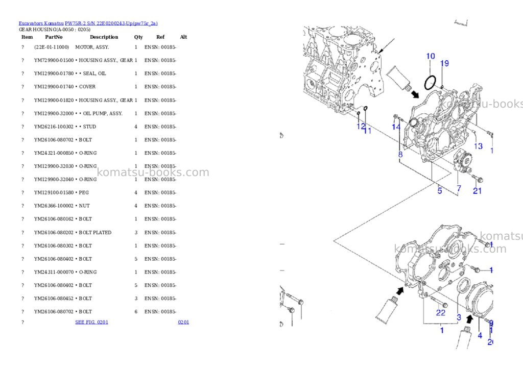 Komatsu pw75r-2 s/n 22e0200243-up Parts catalog cover Page 4 Komatsu pw75r-2 s/n 22e0200243-up Parts catalog cover Page 4