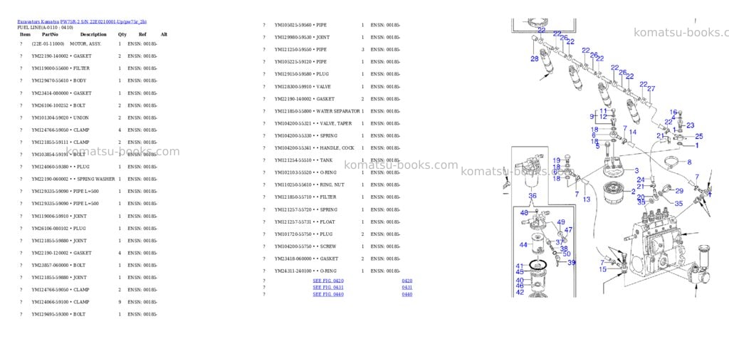 Komatsu pw75r-2 s/n 22e0210001-up Parts catalog cover Page 10 Komatsu pw75r-2 s/n 22e0210001-up Parts catalog cover Page 10