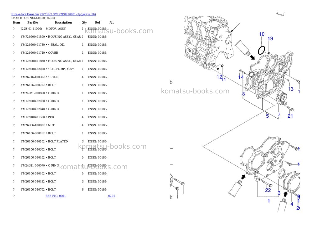 Komatsu pw75r-2 s/n 22e0210001-up Parts catalog cover Page 4 Komatsu pw75r-2 s/n 22e0210001-up Parts catalog cover Page 4