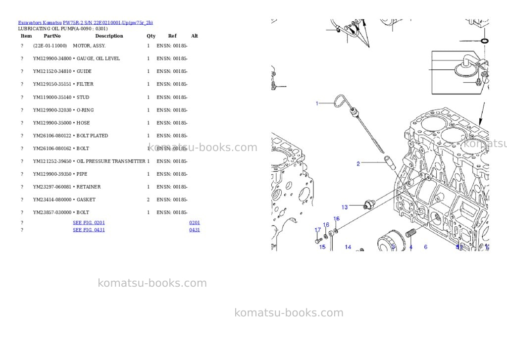 Komatsu pw75r-2 s/n 22e0210001-up Parts catalog cover Page 8 Komatsu pw75r-2 s/n 22e0210001-up Parts catalog cover Page 8
