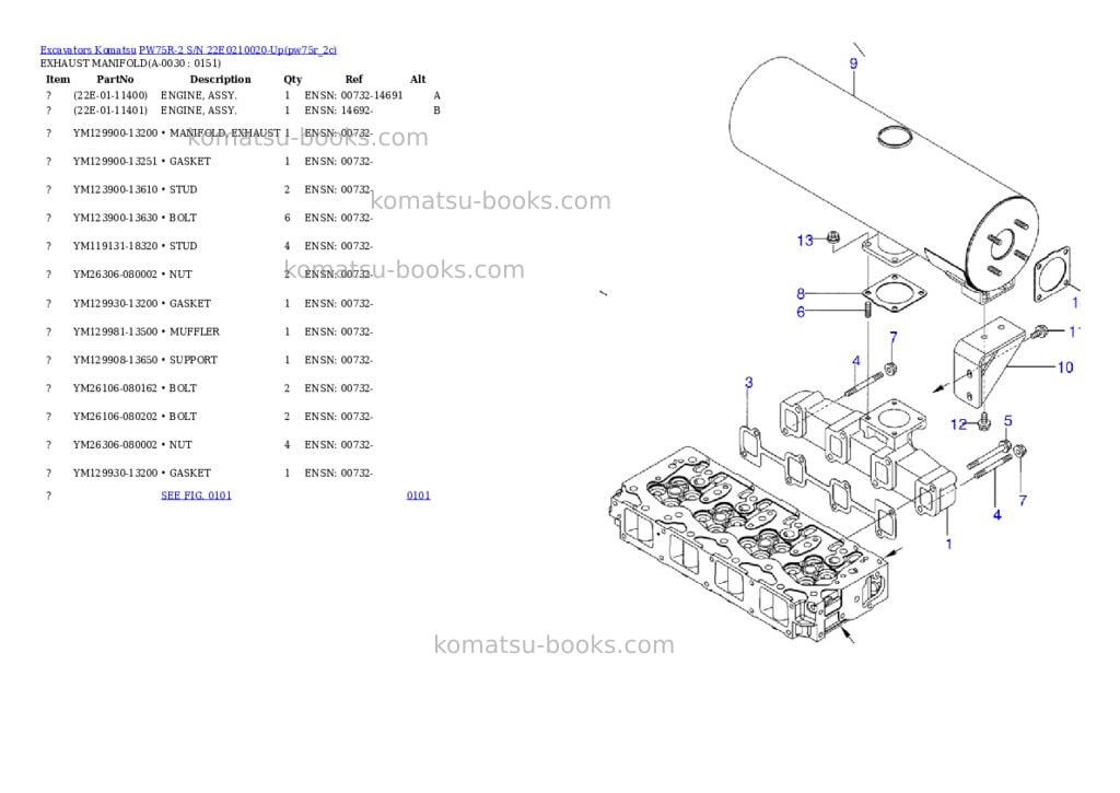 Komatsu pw75r-2 s/n 22e0210020-up Parts catalog cover Page 2 Komatsu pw75r-2 s/n 22e0210020-up Parts catalog cover Page 2