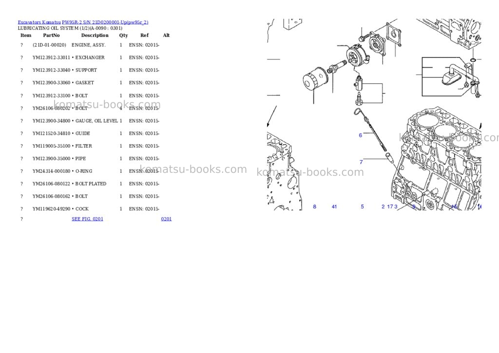 Komatsu pw95r-2 s/n 21d0200001-up Parts catalog cover Page 8 Komatsu pw95r-2 s/n 21d0200001-up Parts catalog cover Page 8