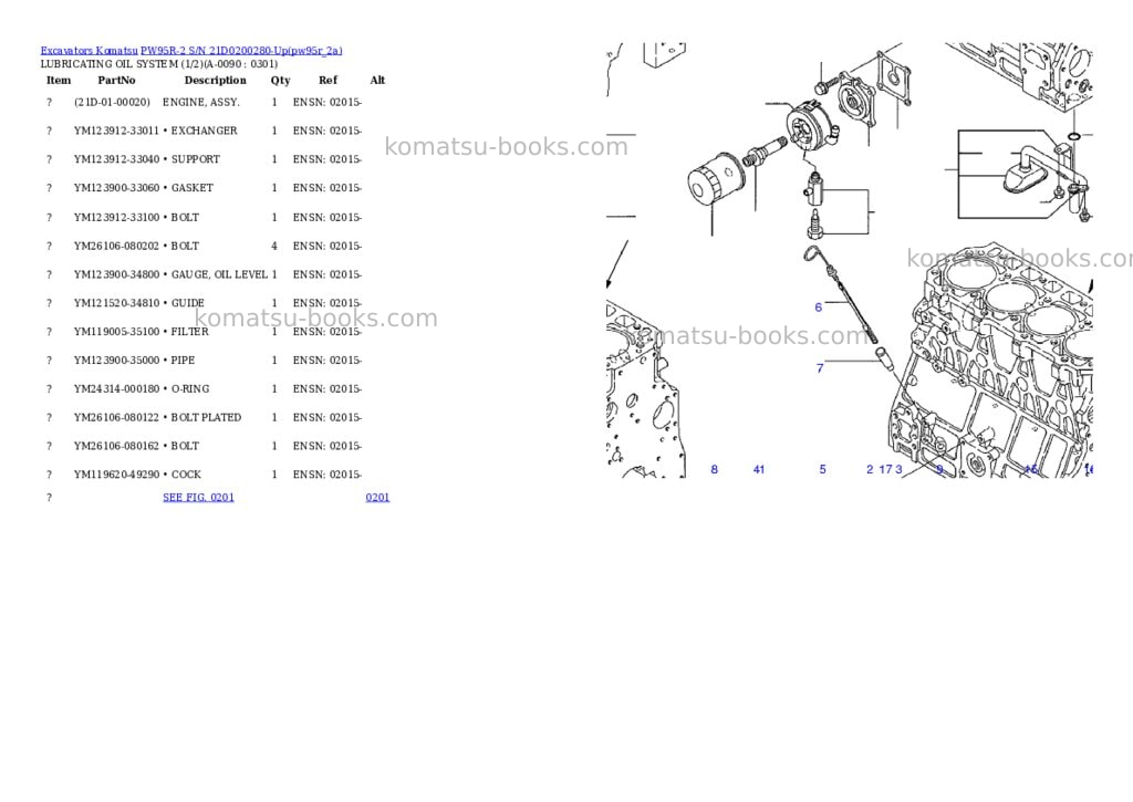 Komatsu pw95r-2 s/n 21d0200280-up Parts catalog cover Page 8 Komatsu pw95r-2 s/n 21d0200280-up Parts catalog cover Page 8
