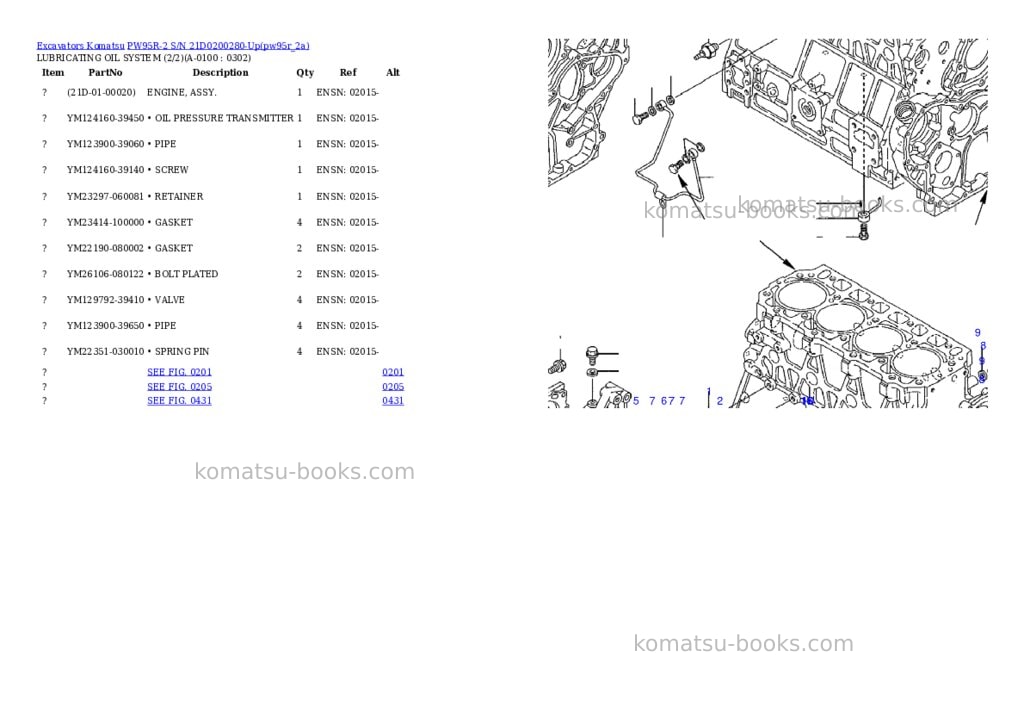 Komatsu pw95r-2 s/n 21d0200280-up Parts catalog cover Page 9 Komatsu pw95r-2 s/n 21d0200280-up Parts catalog cover Page 9