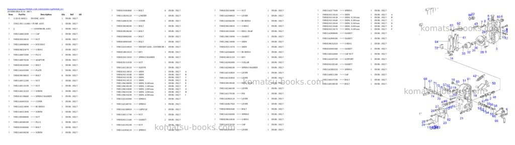 Komatsu pw95r-2 s/n 21d0220001-up Parts catalog cover Page 10 Komatsu pw95r-2 s/n 21d0220001-up Parts catalog cover Page 10