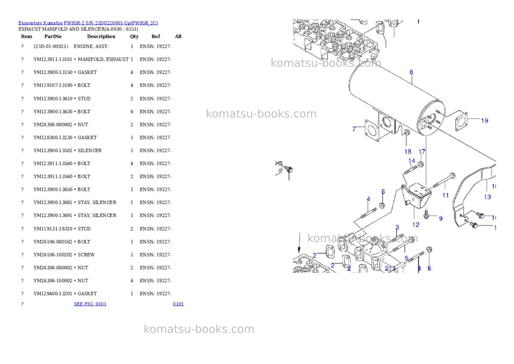 Komatsu pw95r-2 s/n 21d0220001-up Parts catalog cover Page 2 Komatsu pw95r-2 s/n 21d0220001-up Parts catalog cover Page 2