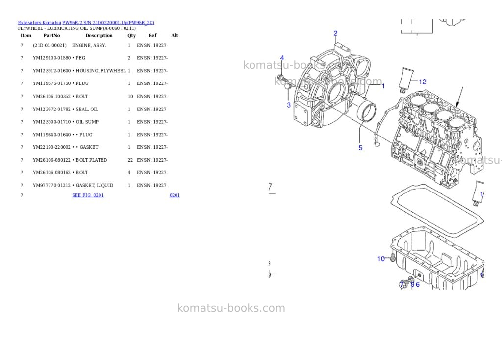 Komatsu pw95r-2 s/n 21d0220001-up Parts catalog cover Page 5 Komatsu pw95r-2 s/n 21d0220001-up Parts catalog cover Page 5