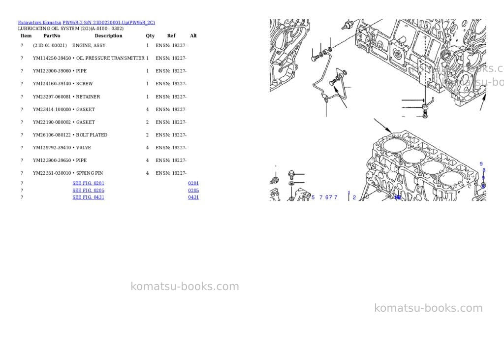 Komatsu pw95r-2 s/n 21d0220001-up Parts catalog cover Page 9 Komatsu pw95r-2 s/n 21d0220001-up Parts catalog cover Page 9