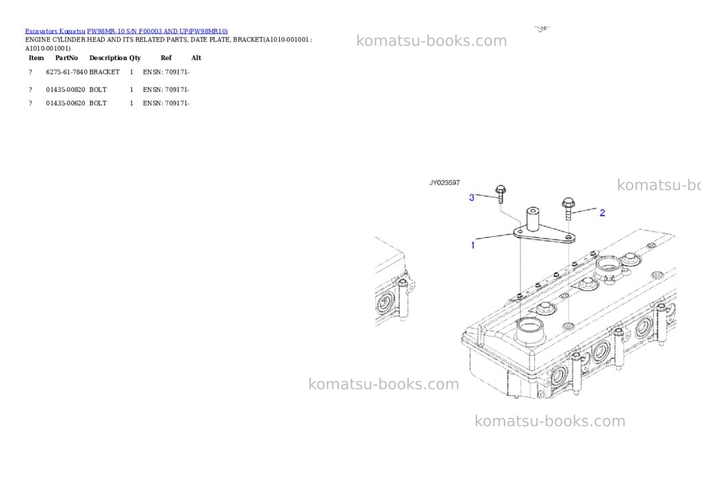 Komatsu pw98mr-10 s/n f00003 and up Parts catalog cover Komatsu pw98mr-10 s/n f00003 and up Parts catalog cover