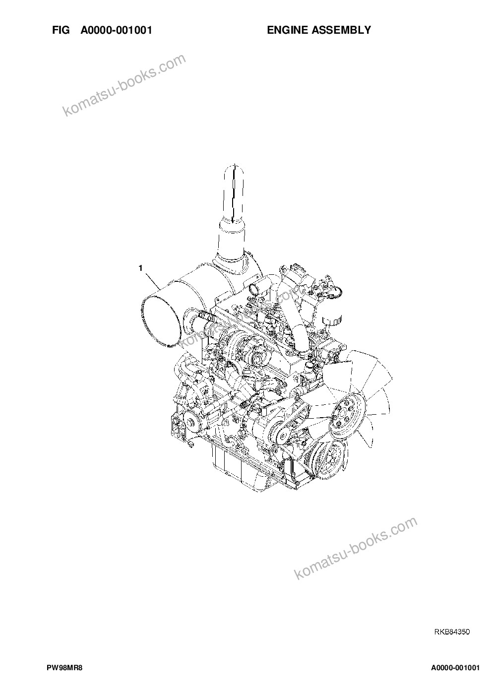Komatsu PW98MR-8 S/N F80003 AND UP Parts catalog cover Page 3 Komatsu PW98MR-8 S/N F80003 AND UP Parts catalog cover Page 3