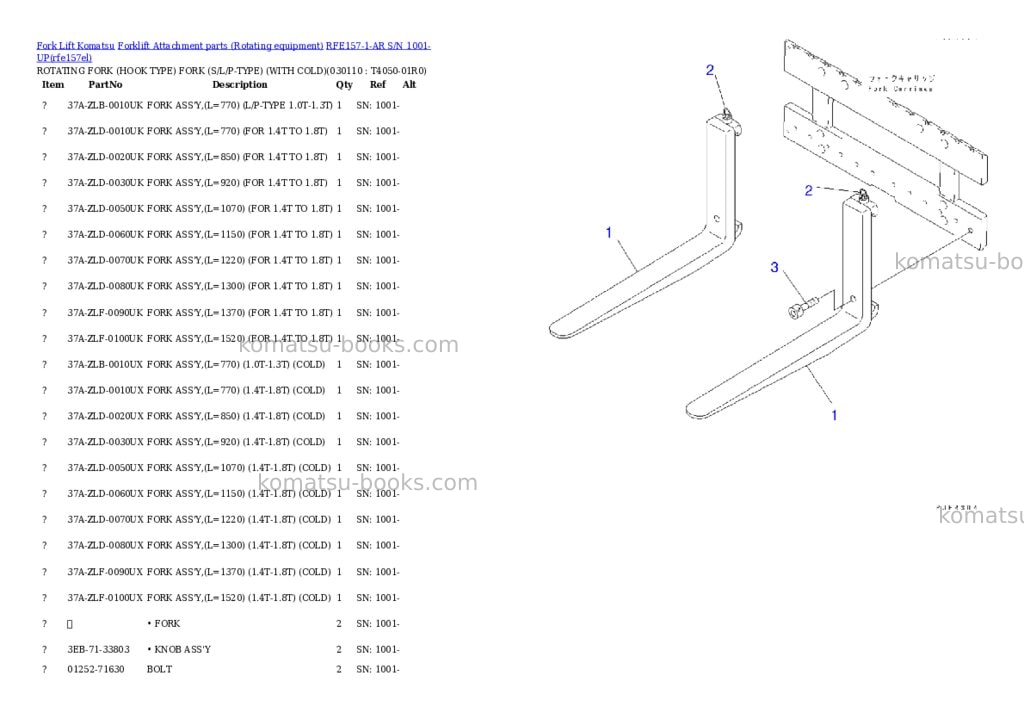 Komatsu rfe157-1-ar s/n 1001-up Parts catalog cover Page 10 Komatsu rfe157-1-ar s/n 1001-up Parts catalog cover Page 10