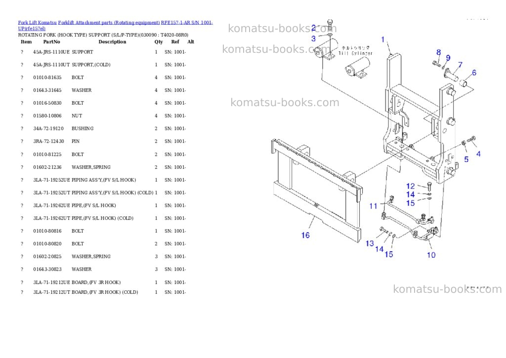 Komatsu rfe157-1-ar s/n 1001-up Parts catalog cover Page 8 Komatsu rfe157-1-ar s/n 1001-up Parts catalog cover Page 8