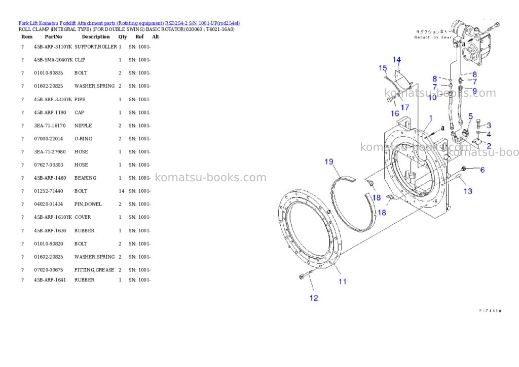 Komatsu rsd254-2 s/n 1001-up Parts catalog cover Page 5 Komatsu rsd254-2 s/n 1001-up Parts catalog cover Page 5