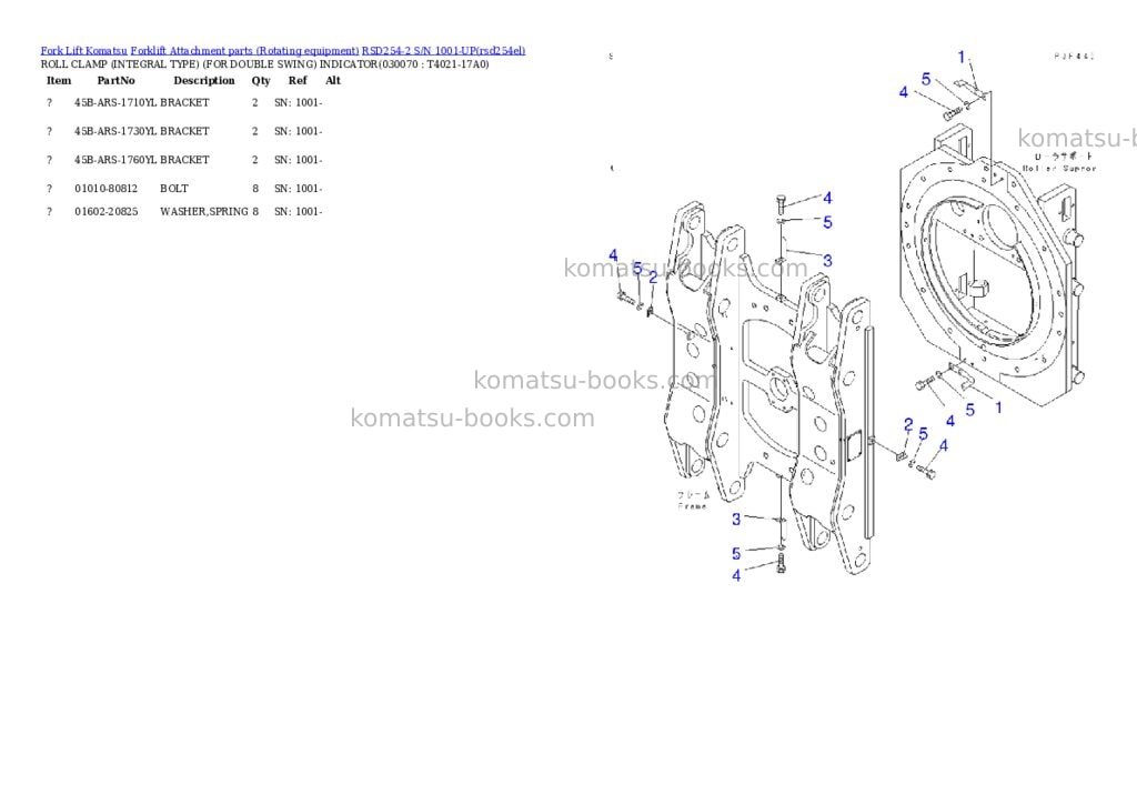 Komatsu rsd254-2 s/n 1001-up Parts catalog cover Page 6 Komatsu rsd254-2 s/n 1001-up Parts catalog cover Page 6