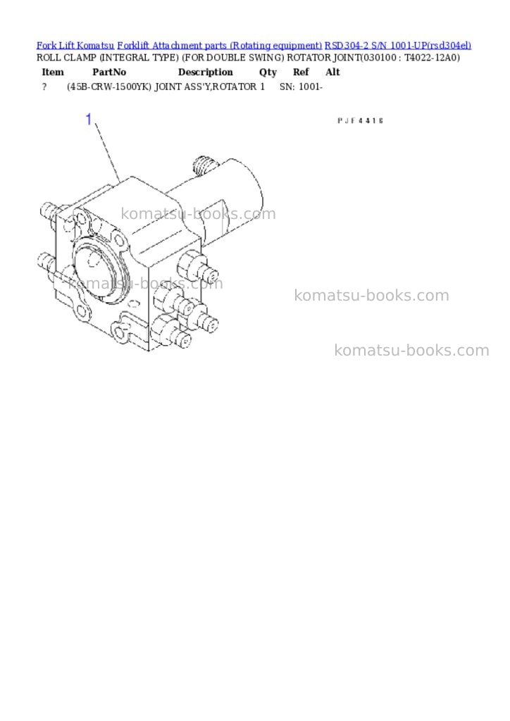 Komatsu rsd304-2 s/n 1001-up Parts catalog cover Page 9 Komatsu rsd304-2 s/n 1001-up Parts catalog cover Page 9