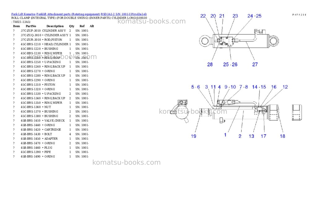 Komatsu RSD3A1-2 S/N 1001-UP Parts catalog cover Page 2 Komatsu RSD3A1-2 S/N 1001-UP Parts catalog cover Page 2