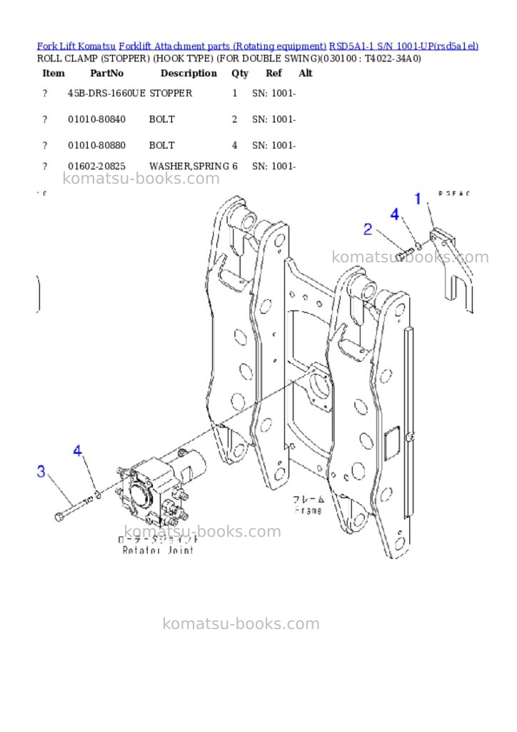 Komatsu rsd5a1-1 s/n 1001-up Parts catalog cover Page 9 Komatsu rsd5a1-1 s/n 1001-up Parts catalog cover Page 9