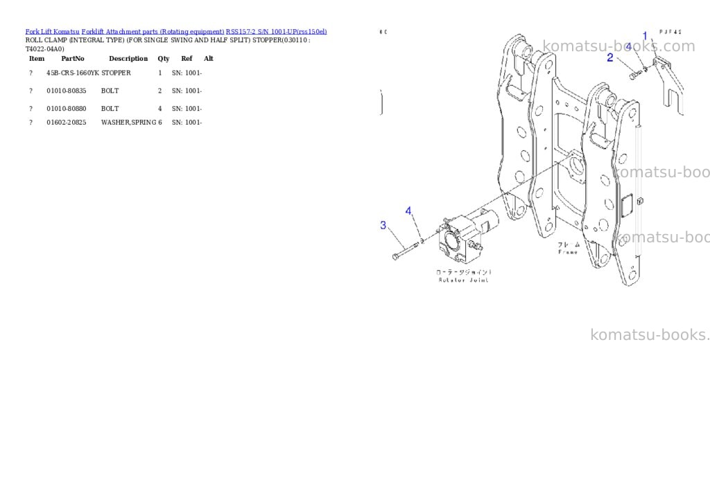 Komatsu rss157-2 s/n 1001-up Parts catalog cover Page 10