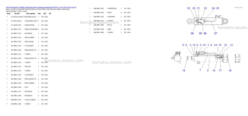 Komatsu rss5a1-1 s/n 1001-up Parts catalog cover Page 2 Komatsu rss5a1-1 s/n 1001-up Parts catalog cover Page 2