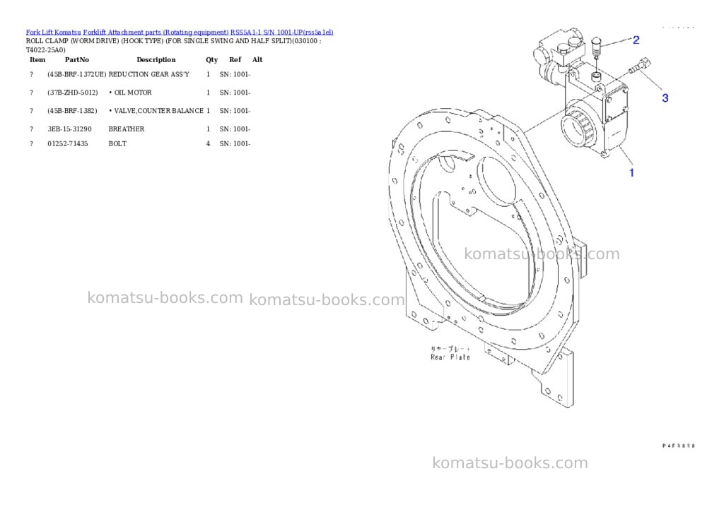 Komatsu rss5a1-1 s/n 1001-up Parts catalog cover Page 9 Komatsu rss5a1-1 s/n 1001-up Parts catalog cover Page 9