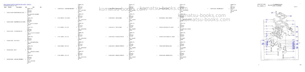 Komatsu SOLAR 010 (S/N. 20001 ~ ) Parts catalog cover