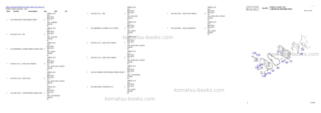 Komatsu SOLAR 130W-V(2) Parts catalog cover Page 2