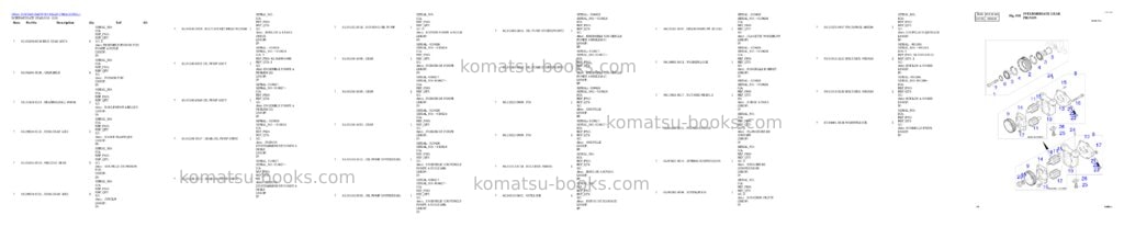 Komatsu SOLAR 290LL Parts catalog cover Page 8 Komatsu SOLAR 290LL Parts catalog cover Page 8