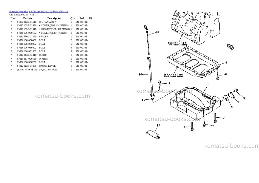 Komatsu s3d84-2b s/n 00101-up Parts catalog cover Page 10 Komatsu s3d84-2b s/n 00101-up Parts catalog cover Page 10