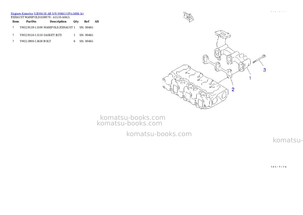 Komatsu S3D84-5X-AB S/N 00461-UP Parts catalog cover Page 6 Komatsu S3D84-5X-AB S/N 00461-UP Parts catalog cover Page 6