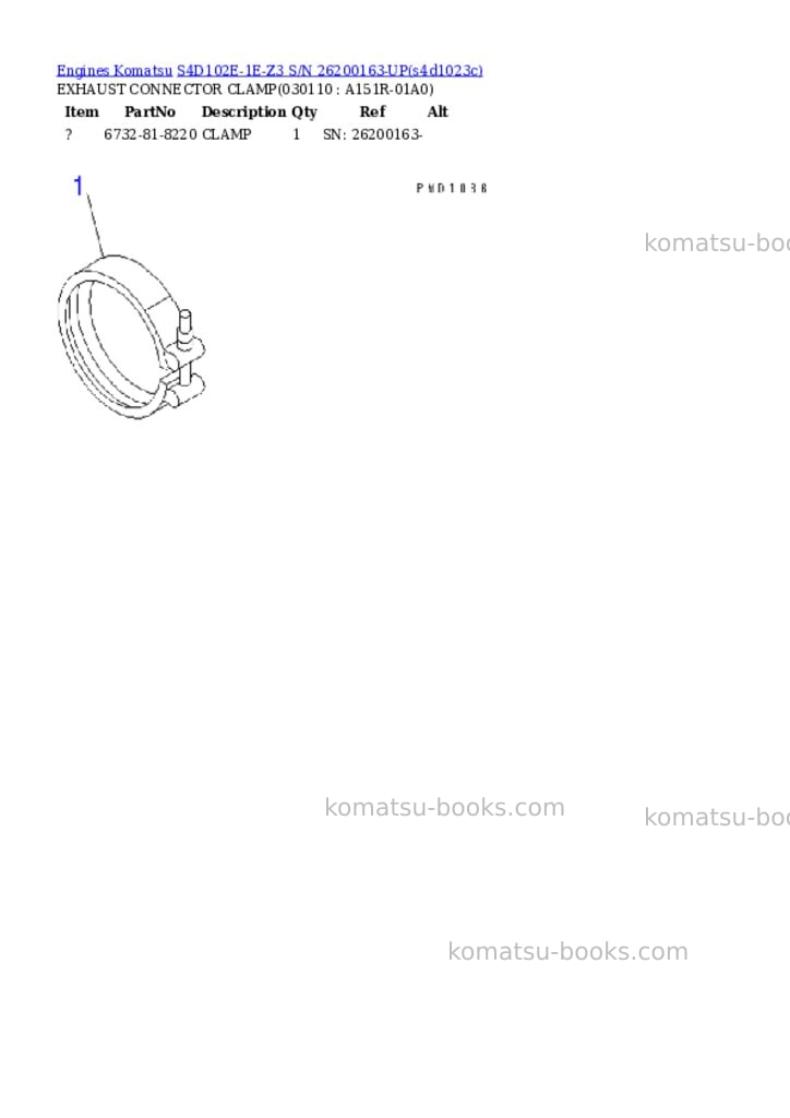 Komatsu s4d102e-1e-z3 s/n 26200163-up Parts catalog cover Page 9