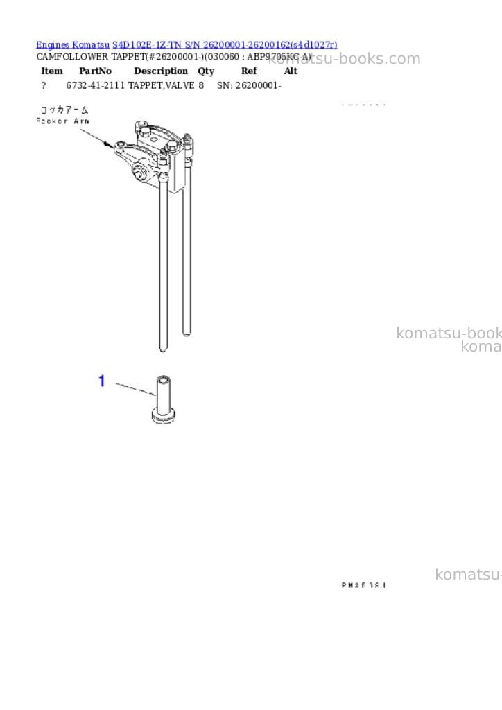 Komatsu s4d102e-1z-tn s/n 26200001-26200162 Parts catalog cover Page 5 Komatsu s4d102e-1z-tn s/n 26200001-26200162 Parts catalog cover Page 5