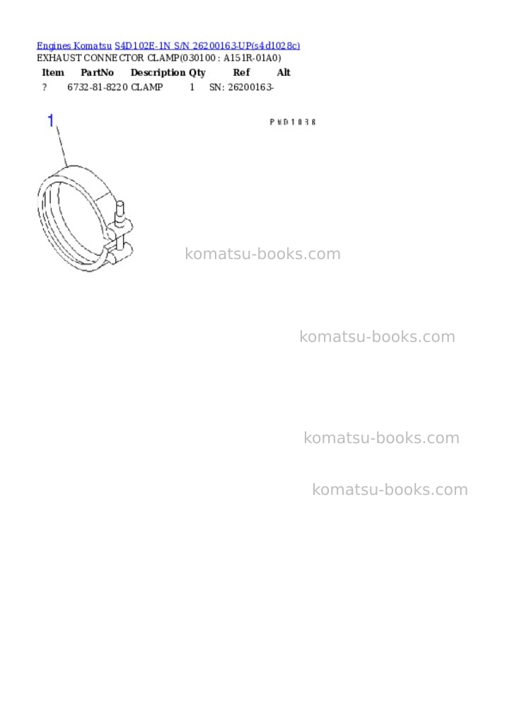 Komatsu s4d102e-1n s/n 26200163-up Parts catalog cover Page 9
