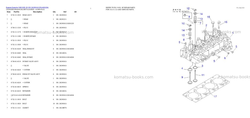 Komatsu S4D102E-1D S/N 26200163-UP Parts catalog cover Komatsu S4D102E-1D S/N 26200163-UP Parts catalog cover