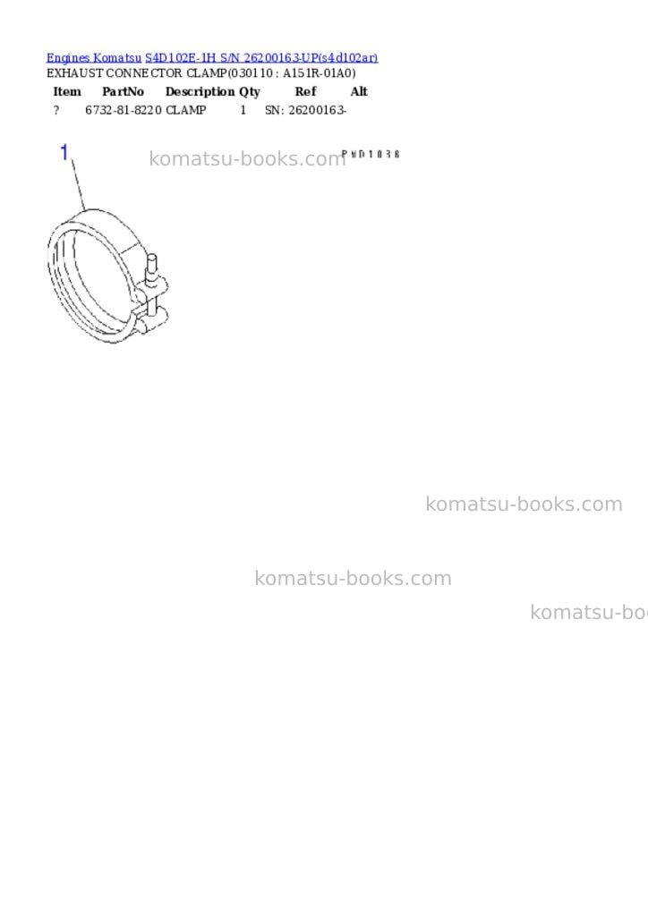 Komatsu s4d102e-1h s/n 26200163-up Parts catalog cover Page 10 Komatsu s4d102e-1h s/n 26200163-up Parts catalog cover Page 10
