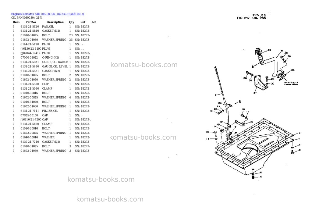 Komatsu s4d105-1b s/n 18273-up Parts catalog cover Page 10 Komatsu s4d105-1b s/n 18273-up Parts catalog cover Page 10