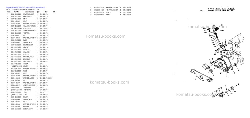 Komatsu s4d105-1b s/n 18273-up Parts catalog cover Page 9 Komatsu s4d105-1b s/n 18273-up Parts catalog cover Page 9