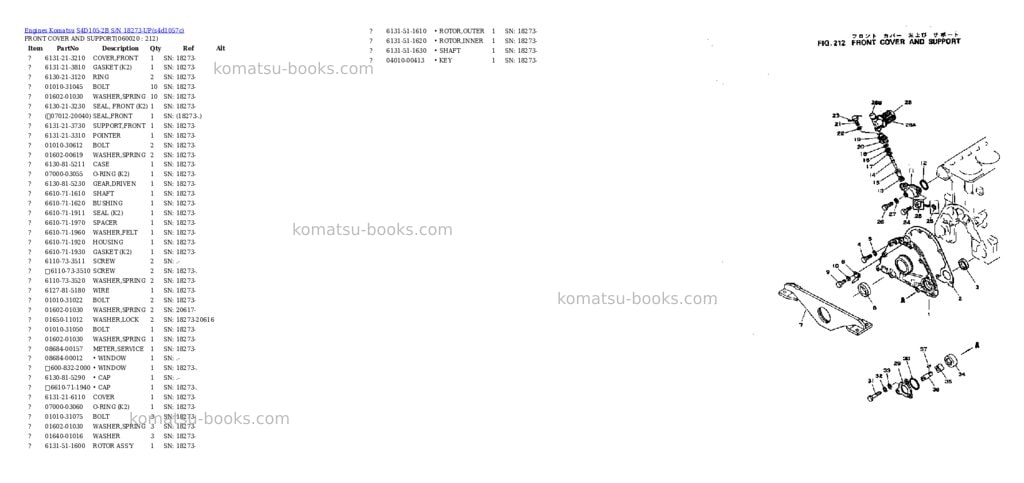 Komatsu s4d105-2b s/n 18273-up Parts catalog cover Page 9 Komatsu s4d105-2b s/n 18273-up Parts catalog cover Page 9