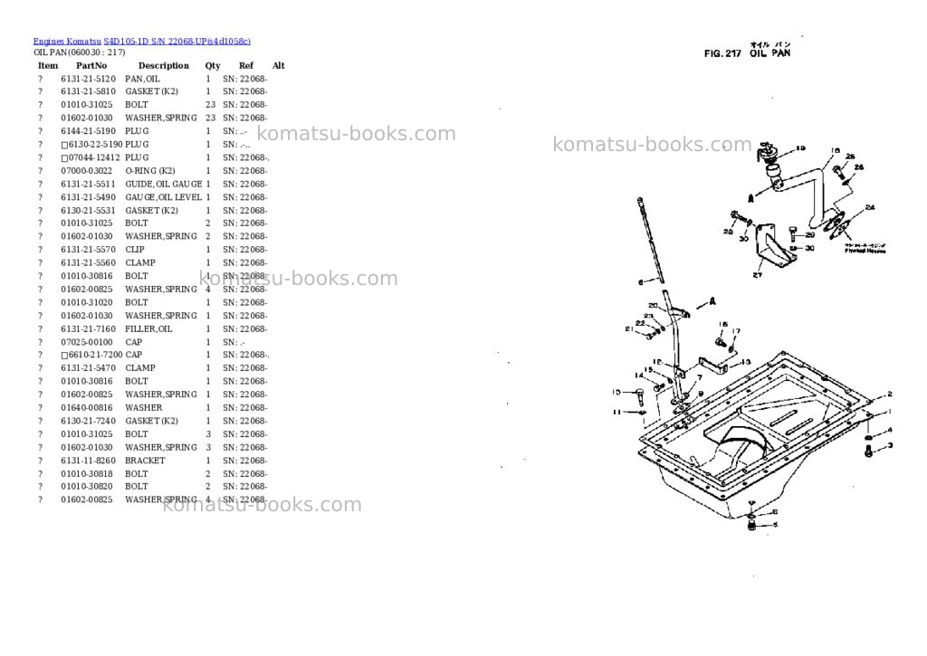 Komatsu s4d105-1d s/n 22068-up Parts catalog cover Page 4 Komatsu s4d105-1d s/n 22068-up Parts catalog cover Page 4