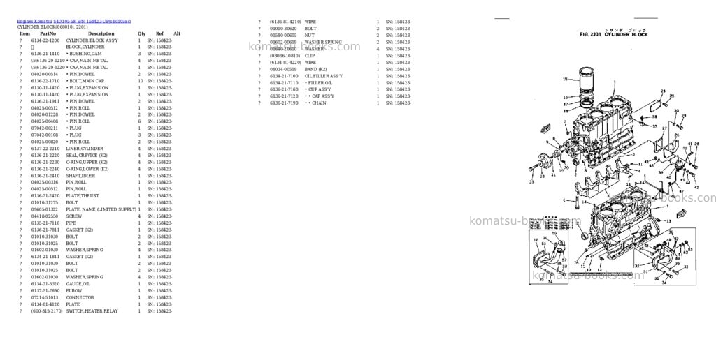 Komatsu s4d105-5k s/n 158423-up Parts catalog cover Page 8 Komatsu s4d105-5k s/n 158423-up Parts catalog cover Page 8