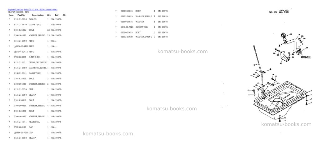 Komatsu S4D105-1C S/N 19078-UP Parts catalog cover Page 10 Komatsu S4D105-1C S/N 19078-UP Parts catalog cover Page 10
