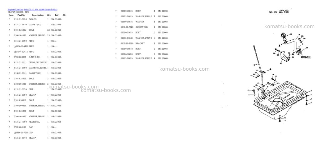 Komatsu S4D105-1D S/N 22068-UP Parts catalog cover Page 10 Komatsu S4D105-1D S/N 22068-UP Parts catalog cover Page 10