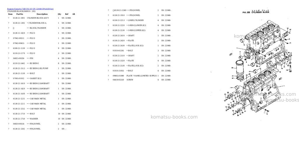 Komatsu S4D105-1D S/N 22068-UP Parts catalog cover Page 8 Komatsu S4D105-1D S/N 22068-UP Parts catalog cover Page 8