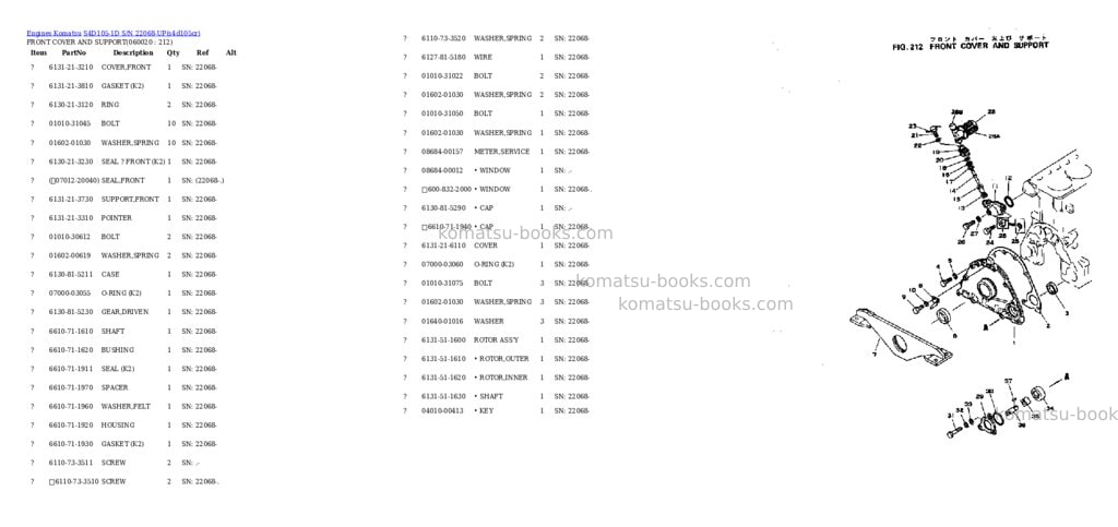 Komatsu S4D105-1D S/N 22068-UP Parts catalog cover Page 9 Komatsu S4D105-1D S/N 22068-UP Parts catalog cover Page 9