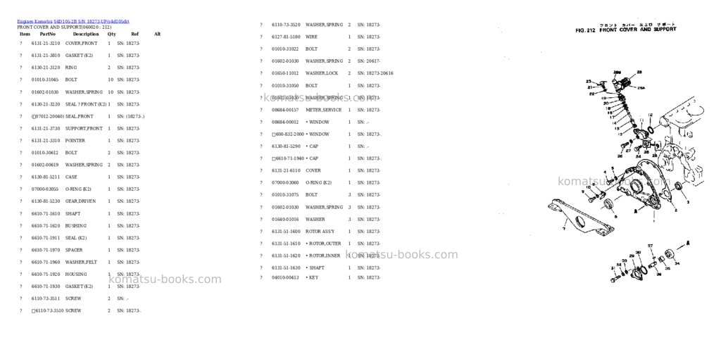 Komatsu S4D105-2B S/N 18273-UP Parts catalog cover Page 9 Komatsu S4D105-2B S/N 18273-UP Parts catalog cover Page 9