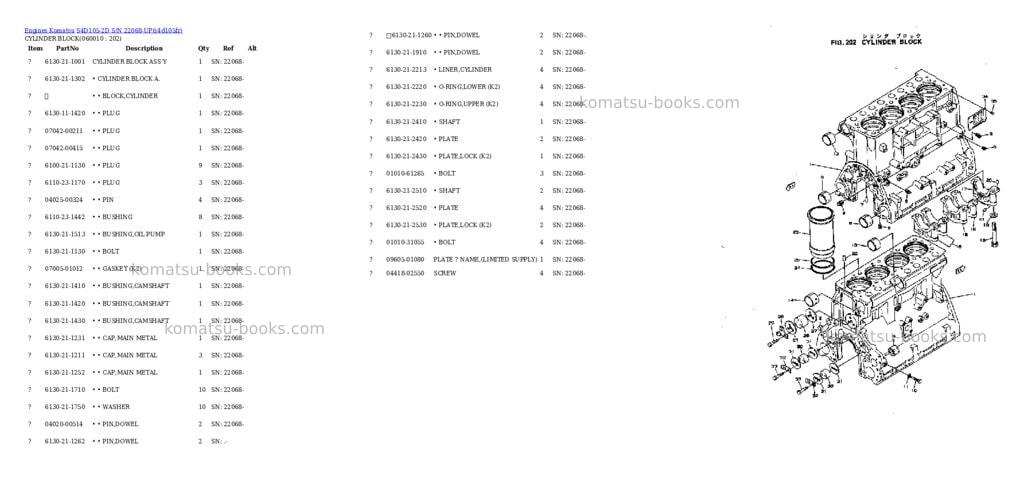 Komatsu S4D105-2D S/N 22068-UP Parts catalog cover Page 8 Komatsu S4D105-2D S/N 22068-UP Parts catalog cover Page 8